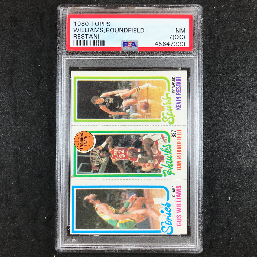 1980 Topps WILLIAMS ROUNDFIELD RESTANI PSA 7 (OC) (333)