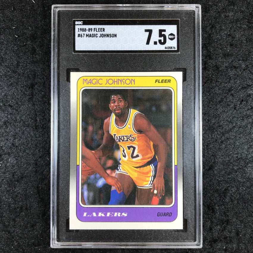 1988 Fleer MAGIC JOHNSON #67 SGC 7.5 (876)