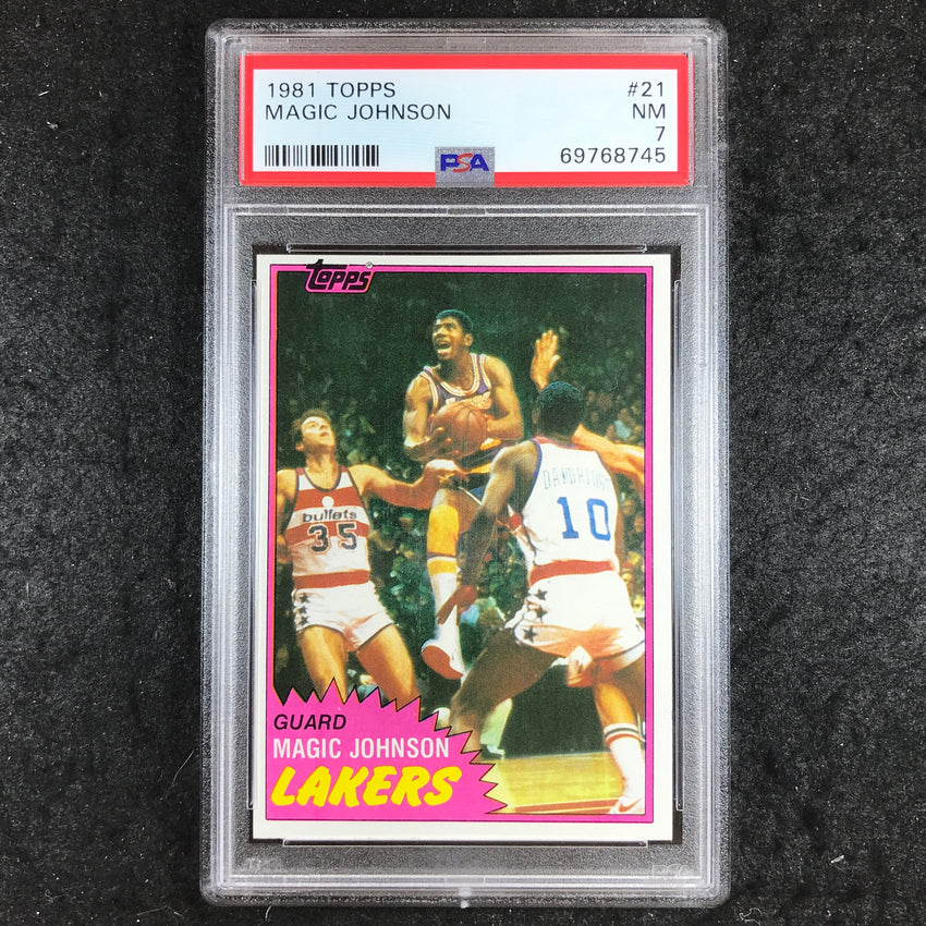 1981 Topps MAGIC JOHNSON Base #21 PSA 7 (745)