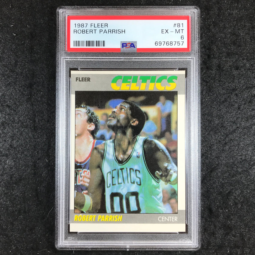 1987 Fleer ROBERT PARRISH Base #81 PSA 6 (757)