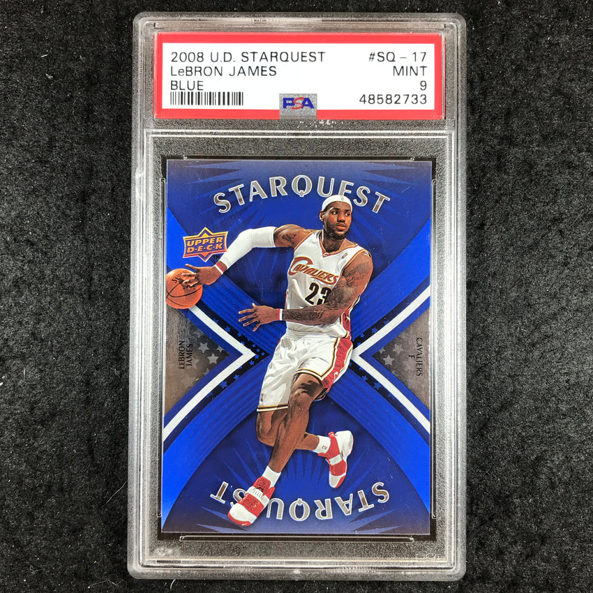 2008 Upper Deck Starquest LEBRON JAMES Blue #SQ-17 PSA 9 (733)