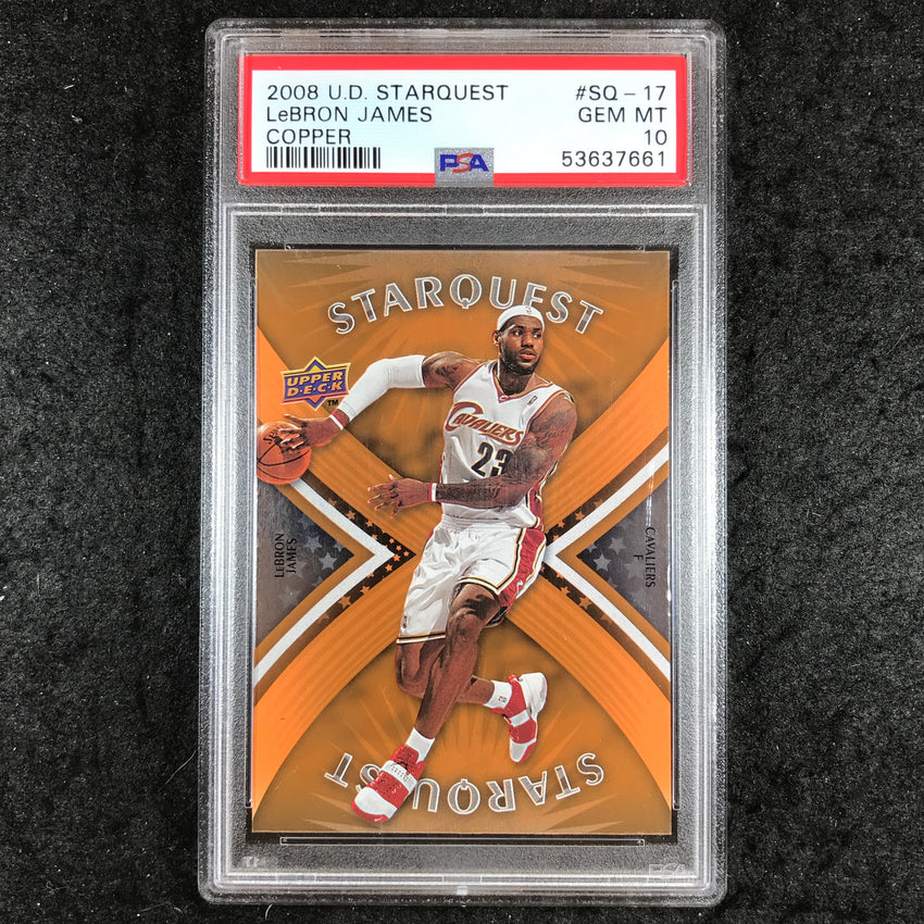 2008 Upper Deck Starquest LEBRON JAMES Copper #SQ-17 PSA 10 (661)
