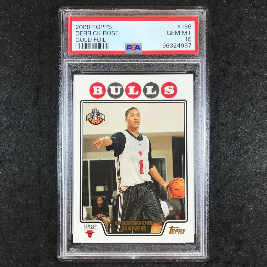 2008 Topps DERRICK ROSE Rookie Gold Foil #196 PSA 10 (997)