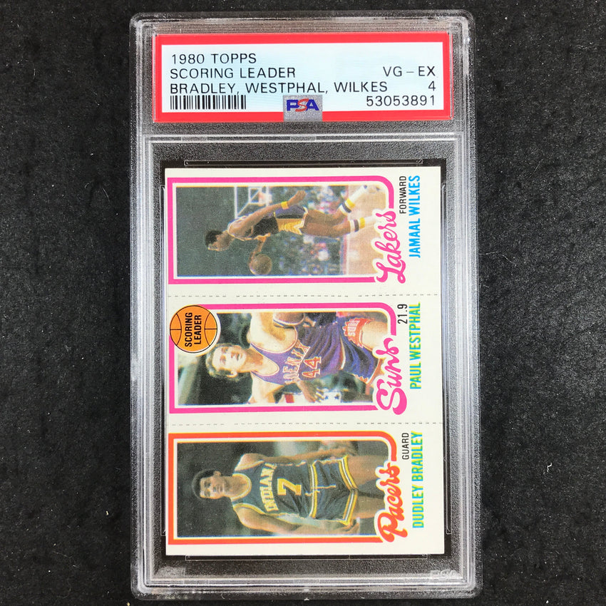 1980 Topps BRADLEY WESTPHAL WILKES Scoring Leader PSA 4 (891)