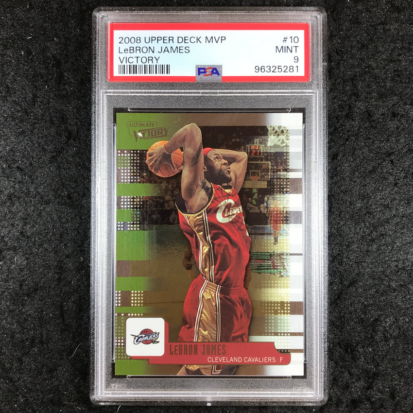 2008 Upper Deck MVP LEBRON JAMES Victory Base #10 PSA 9 (281)