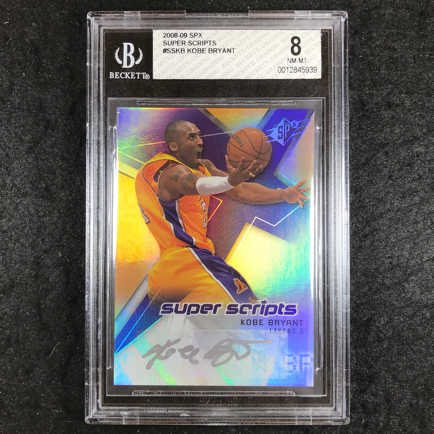 2008 SPx KOBE BRYANT Super Scripts Auto #SSKB BGS 8 (939)