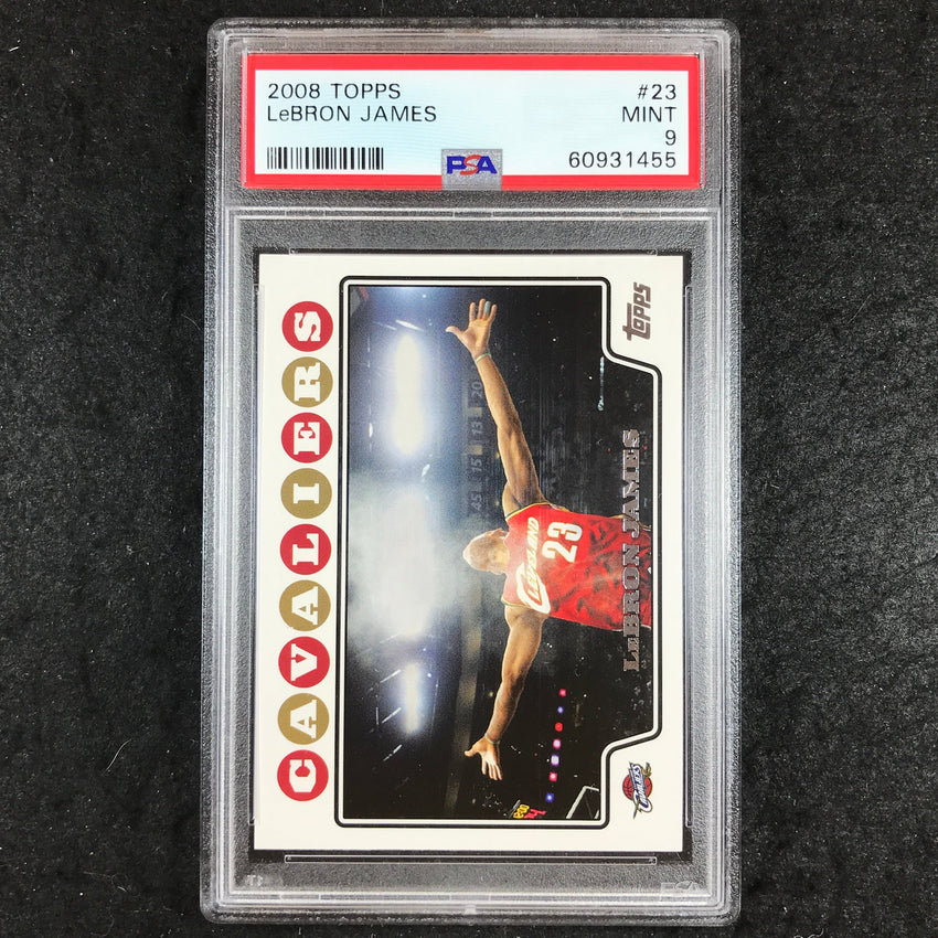 2008 Topps LEBRON JAMES Base #23 PSA 9 (455)