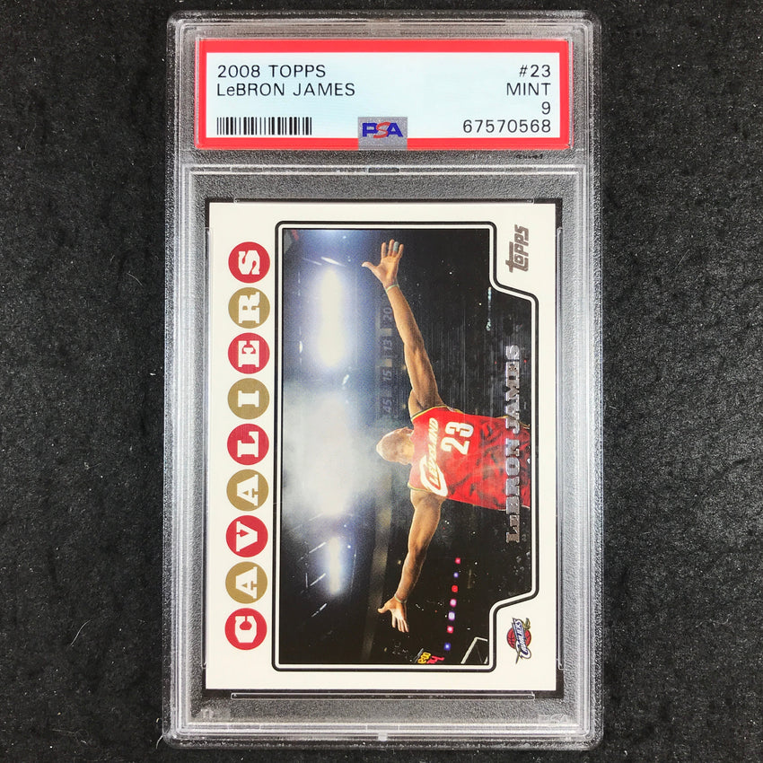 2008 Topps LEBRON JAMES Base #23 PSA 9 (568)