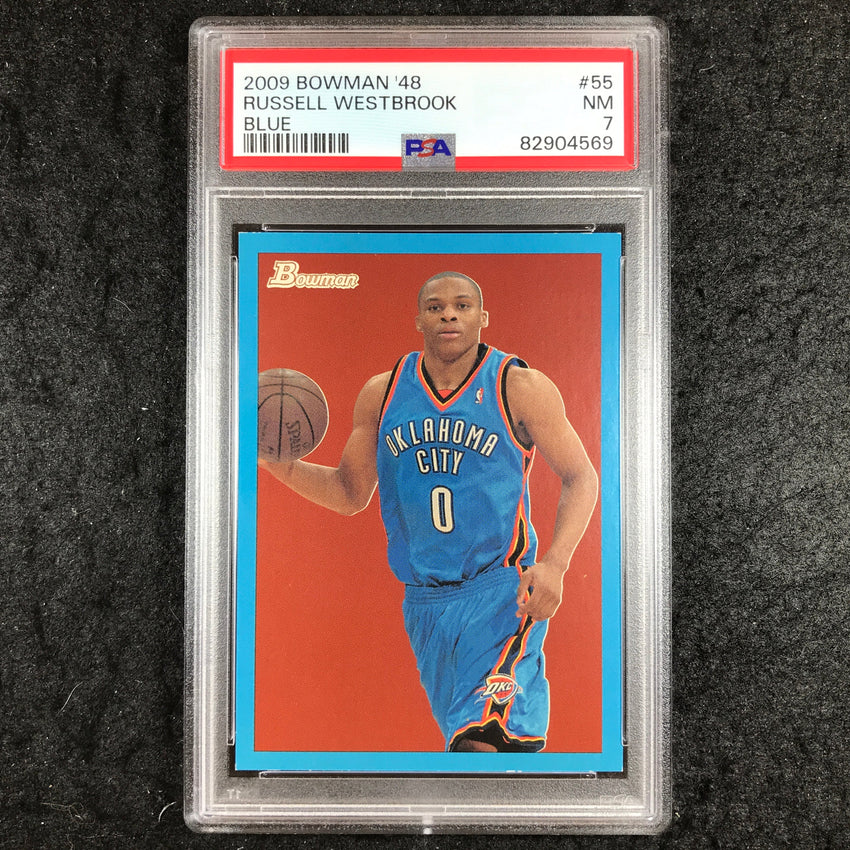 2009 Bowman '48 RUSSELL WESTBROOK Blue 458/1948 #55 PSA 7 (569)