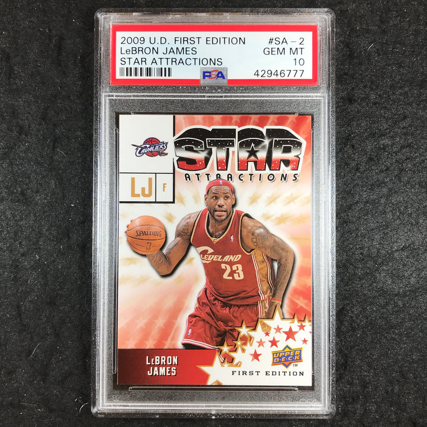2009 Upper Deck First Edition LEBRON JAMES Star Attractions #SA-2 PSA 10 (777)