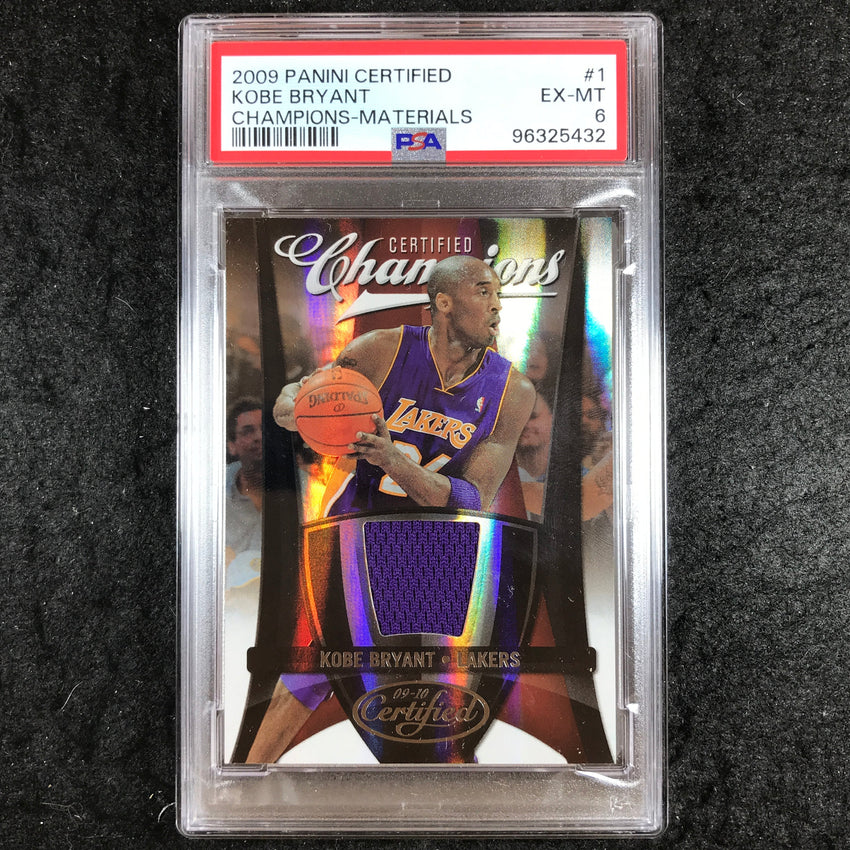 2009 Panini Certified KOBE BRYANT Champions Materials 99/99 #1 PSA 6 (432)