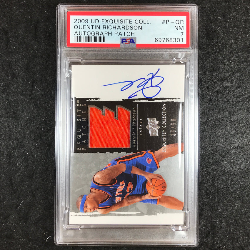 2009 UD Exquisite QUENTIN RICHARDSON Patch Auto 36/50 #P-QR PSA 7 (301)