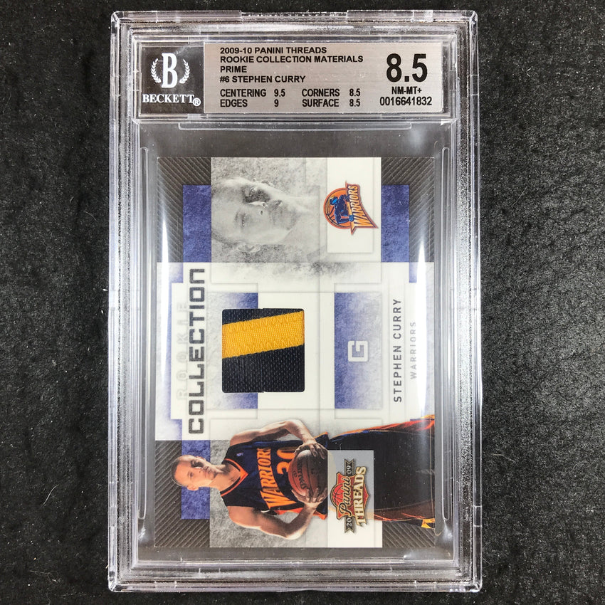 2009 Threads STEPHEN CURRY Rookie Collection Materials 5/25 #6 BGS 8.5 (832)