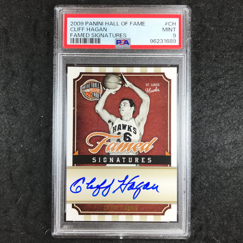 2009 Hall of Fame CLIFF HAGAN Famed Signatures Auto 125/499 #CH PSA 9 (689)