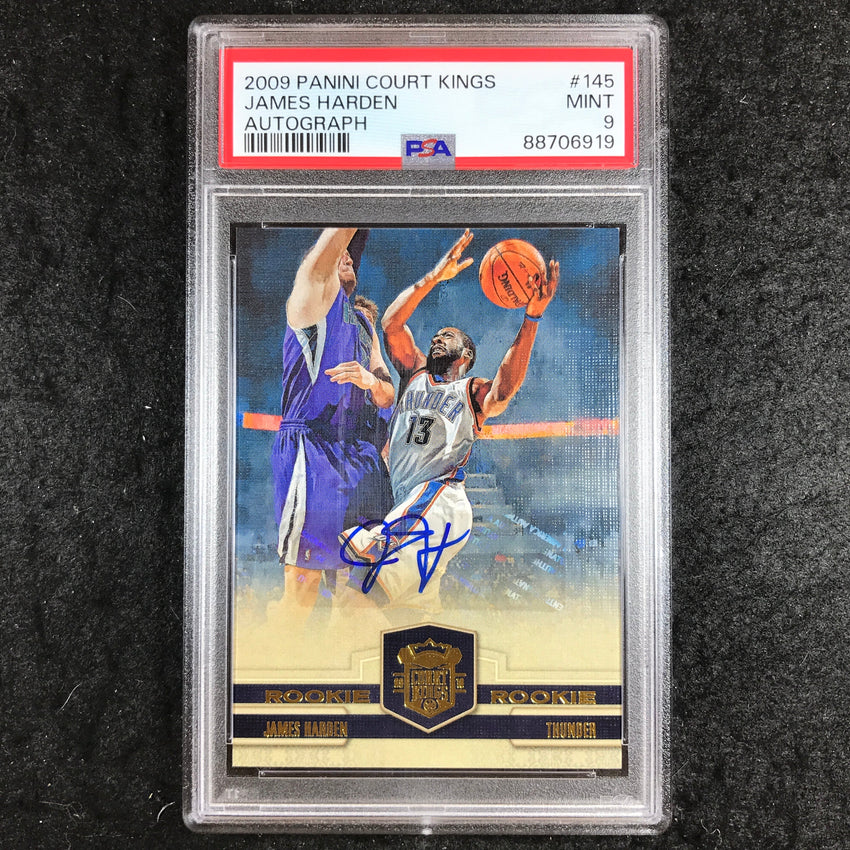 2009 Panini Court Kings JAMES HARDEN Rookie Autograph 295/649 #145 PSA 9 (919)