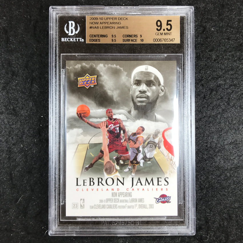 2009 Upper Deck LEBRON JAMES Now Appearing #NA8 BGS 9.5 (347)