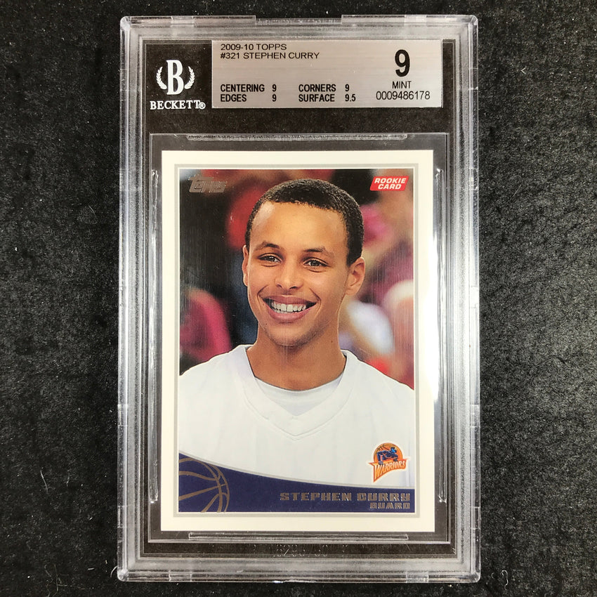 2009 Topps STEPHEN CURRY Rookie Base #321 BGS 9 (178)