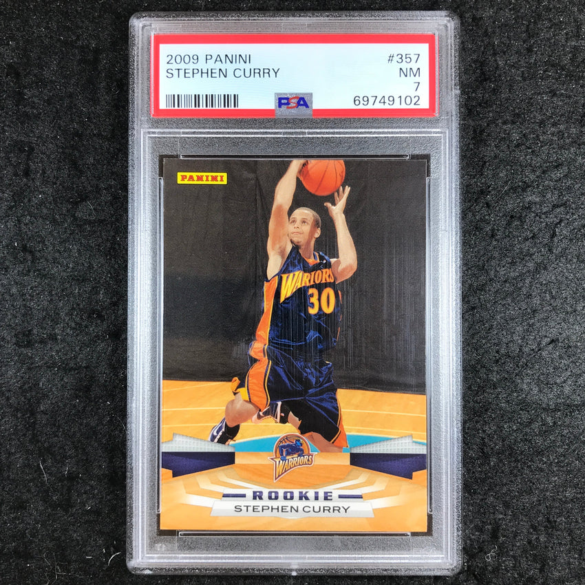 2009 Panini STEPHEN CURRY Rookie Base #357 PSA 7 (102)