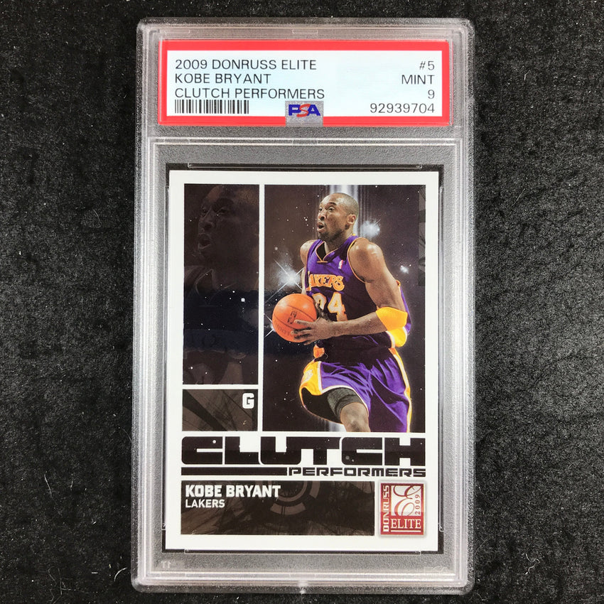 2009 Donruss Elite KOBE BRYANT Clutch Performers Base #5 PSA 9 (704)