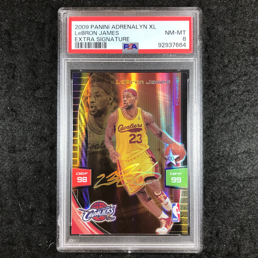 2009 Panini Adrenalyn X LEBRON JAMES Extra Signature PSA 8 (664)