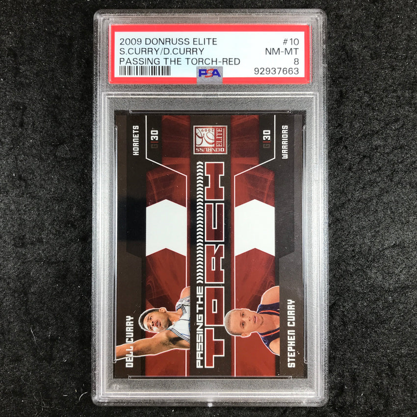 2009 Donruss Elite STEPHEN DELL CURRY Passing the Torch Red 138/249 PSA 8 (663)