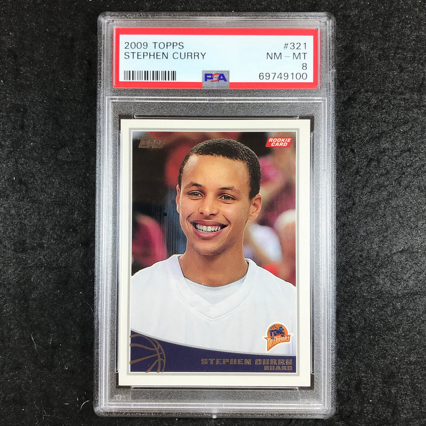 2009 Topps STEPHEN CURRY Rookie Base #321 PSA 8 (100)