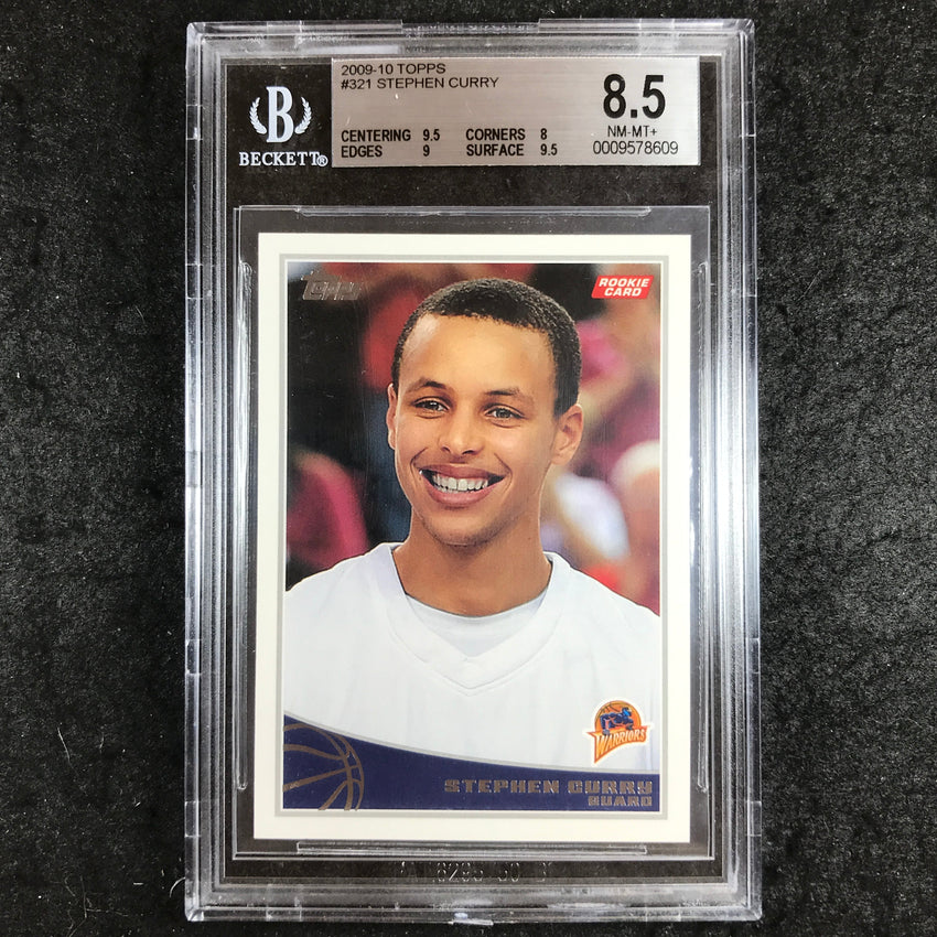 2009 Topps STEPHEN CURRY Rookie Base #321 BGS 8.5 (609)