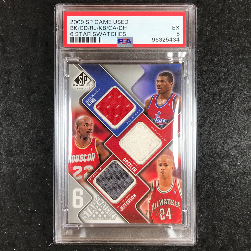 2009 SP Game Used KING DREXLER BRYANT ANTHONY ET AL. 6 Star Swatches PSA 5 (434)