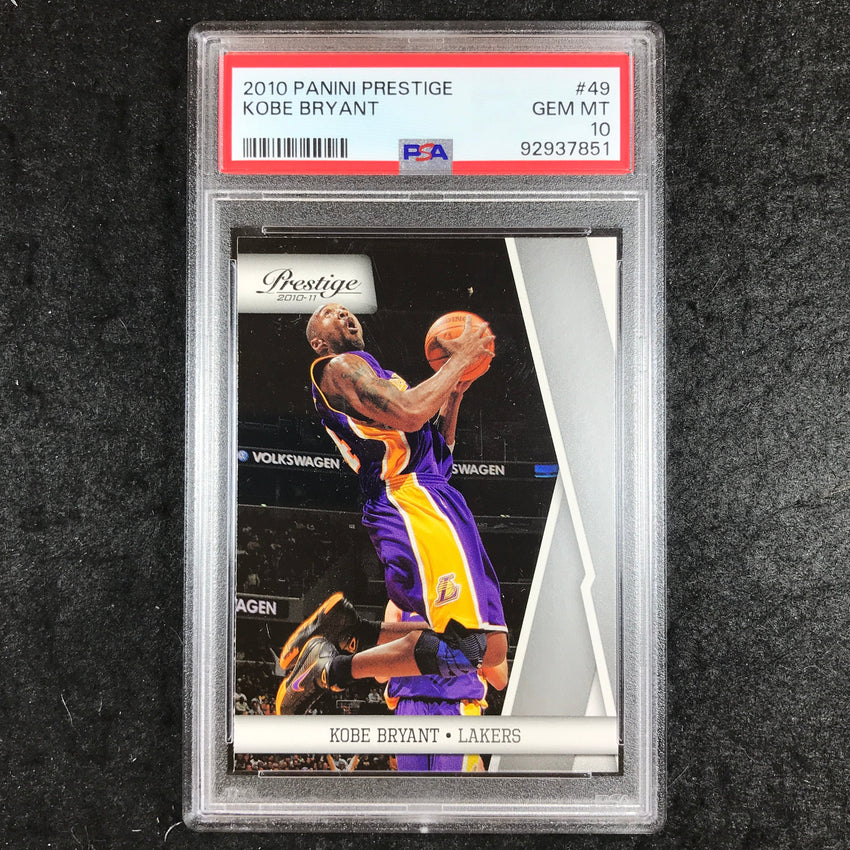 2010 Panini Prestige KOBE BRYANT Base #49 PSA 10 (851)