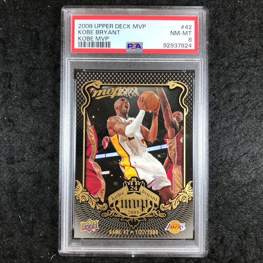 2008 Upper Deck MVP KOBE BRYANT Kobe MVP #42 PSA 8 (824)