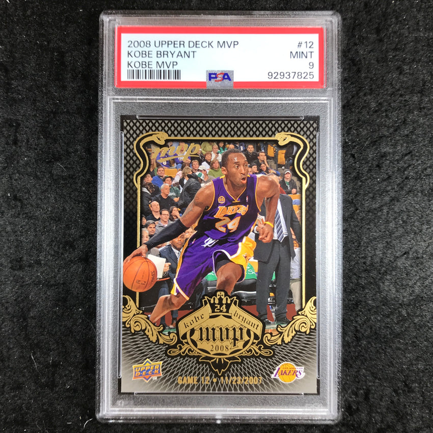2008 Upper Deck MVP KOBE BRYANT Kobe MVP Base #12 PSA 9 (825)
