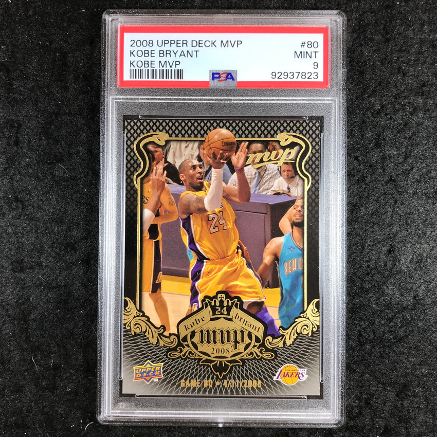 2008 Upper Deck MVP KOBE BRYANT Kobe MVP Base #80 PSA 9 (823)