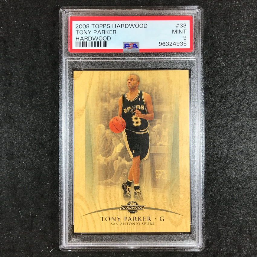 2008 Topps Hardwood TONY PARKER Hardwood 24/299 #33 PSA 9 (935)
