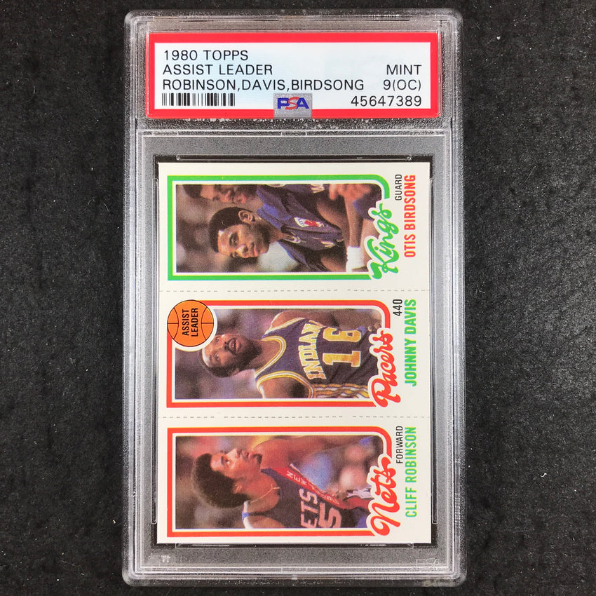 1980 Topps ROBINSON DAVIS BIRDSONG Assist Leader PSA 9 (OC) (389)