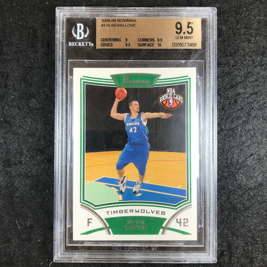 2008 Bowman KEVIN LOVE Rookie #115 BGS 9.5 (468)