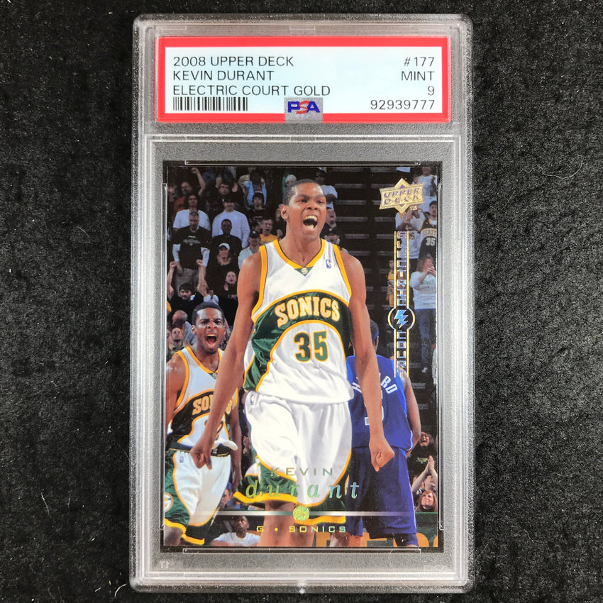 2008 Upper Deck KEVIN DURANT Electric Court Gold #177 PSA 9 (777)