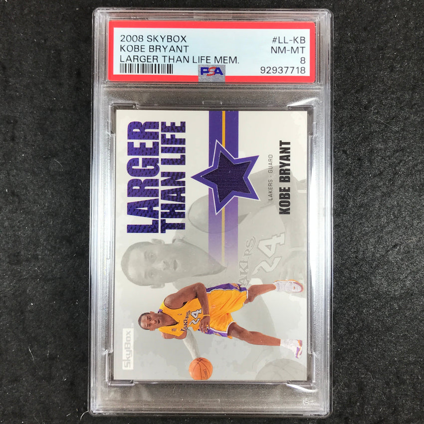 2008 Skybox KOBE BRYANT Larger Than Life Memorabilia #LL-KB PSA 8 (718)