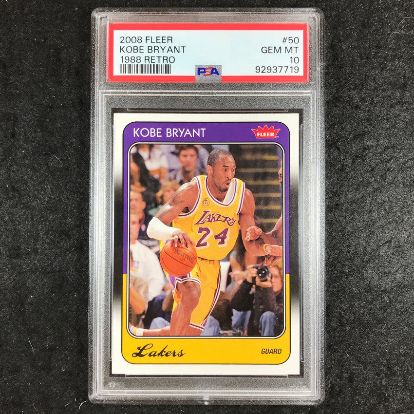 2008 Fleer KOBE BRYANT 1988 Retro Base #50 PSA 10 (719)