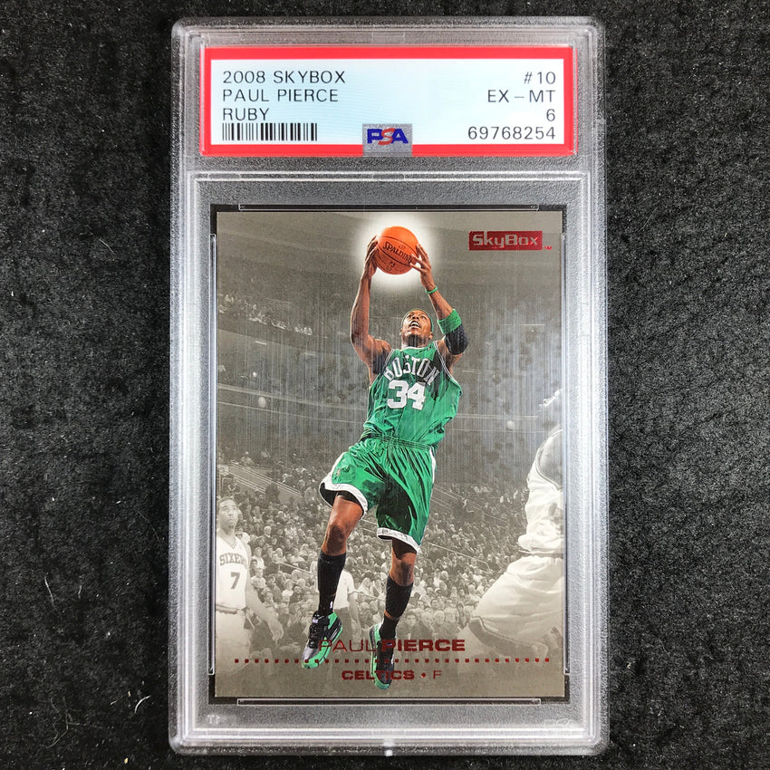 2008 Skybox PAUL PIERCE Ruby 50/50 #10 PSA 6 (254)