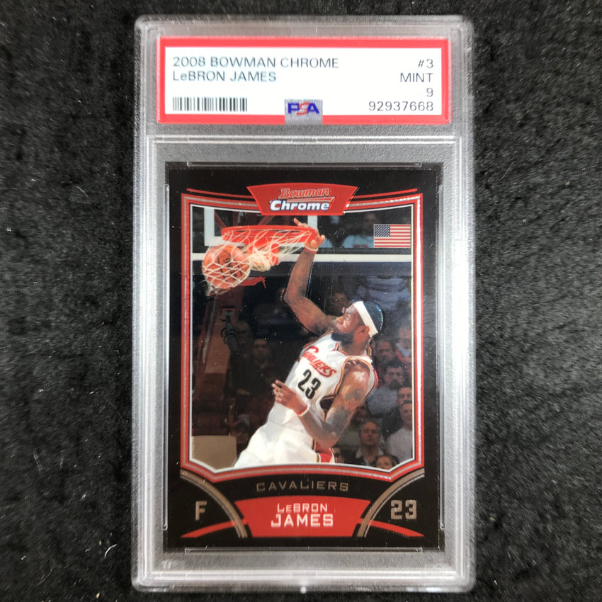 2008 Bowman Chrome LEBRON JAMES Base #3 PSA 9 (668)