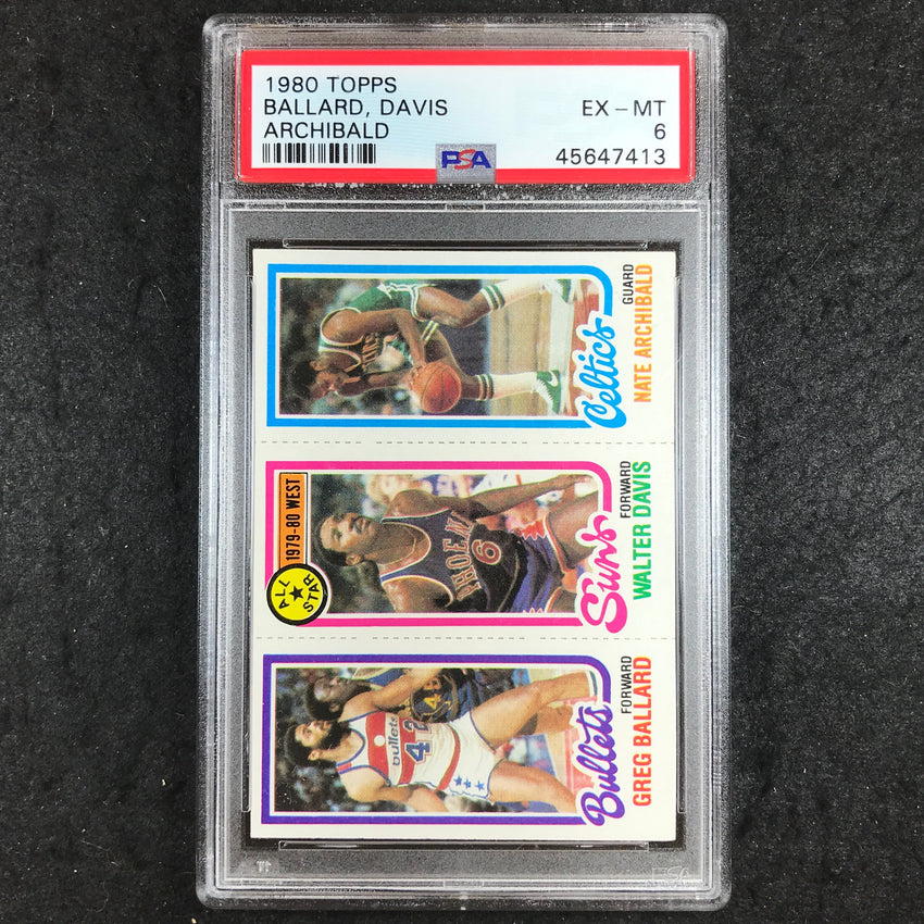 1980 Topps BALLARD DAVIS ARCHIBALD PSA 6 (413)