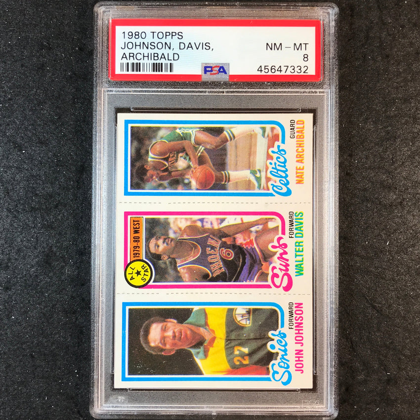 1980 Topps JOHNSON DAVIS ARCHIBALD PSA 8 (332)