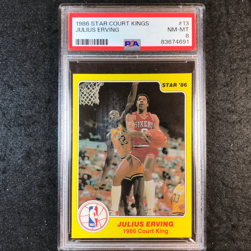 1986 Star Court Kings JULIUS ERVING Base #13 PSA 8 (691)