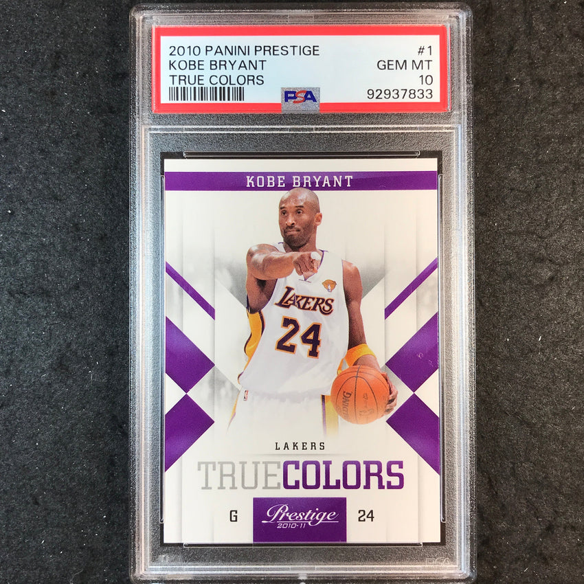2010 Panini Prestige KOBE BRYANT True Colors Base #1 PSA 10 (833)