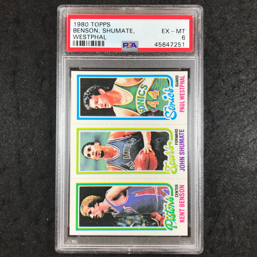 1980 Topps BENSON SHUMATE WESTPHAL PSA 6 (251)