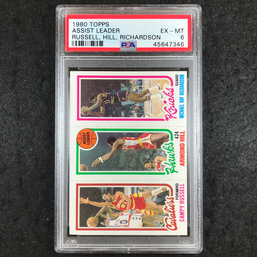 1980 Topps RUSSELL HILL RICHARDSON Assist Leader PSA 6 (346)
