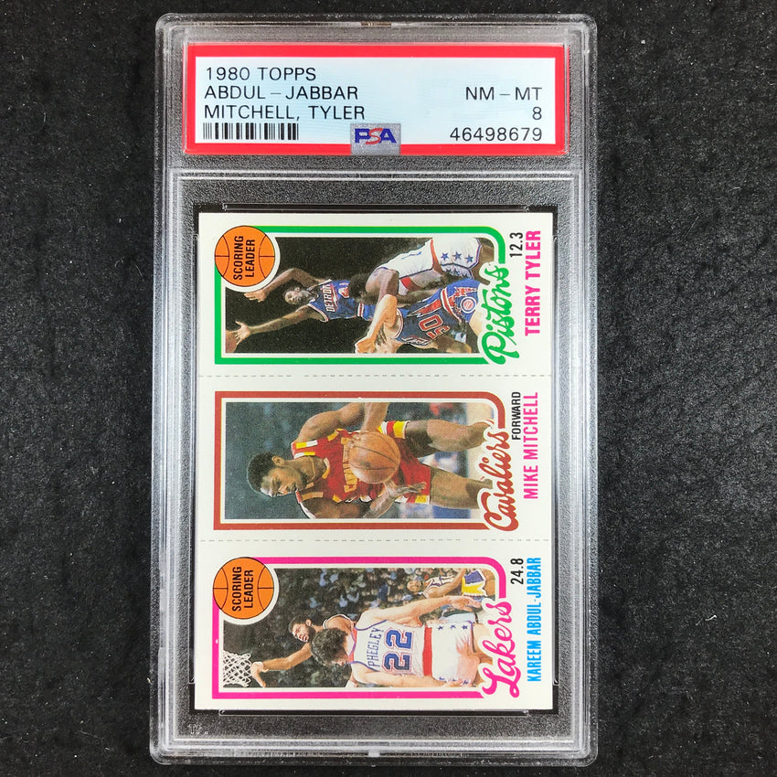 1980 Topps ABDUL-JABBAR MITCHELL TYLER PSA 8 (679)