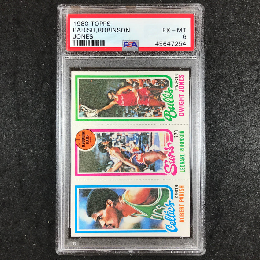1980 Topps PARISH ROBINSON JONES Rebounding PSA 6 (254)