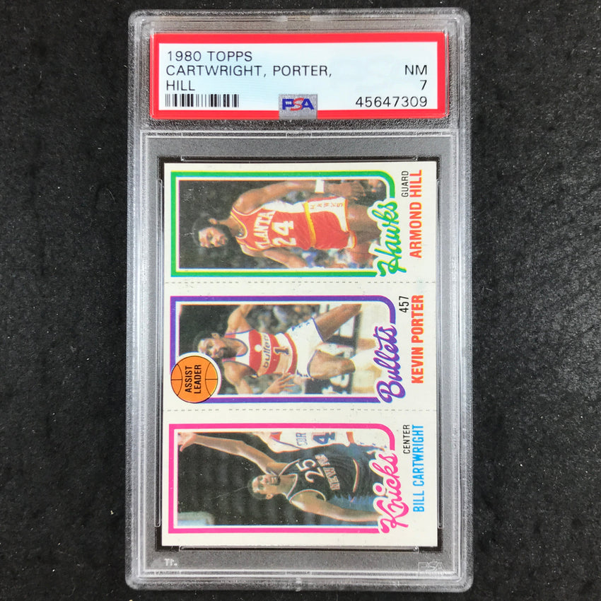1980 Topps CARTWRIGHT PORTER HILL PSA 7 (309)