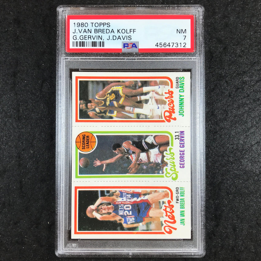 1980 Topps VAN BREDA KOLFF GERVIN DAVIS PSA 7 (312)